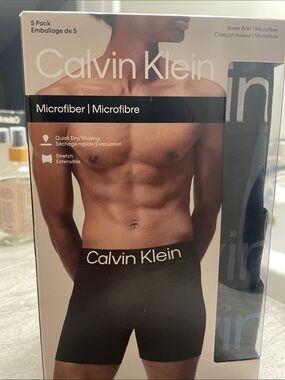 Calvin Klein Black Microfiber Boxer Briefs - 5 Pack
